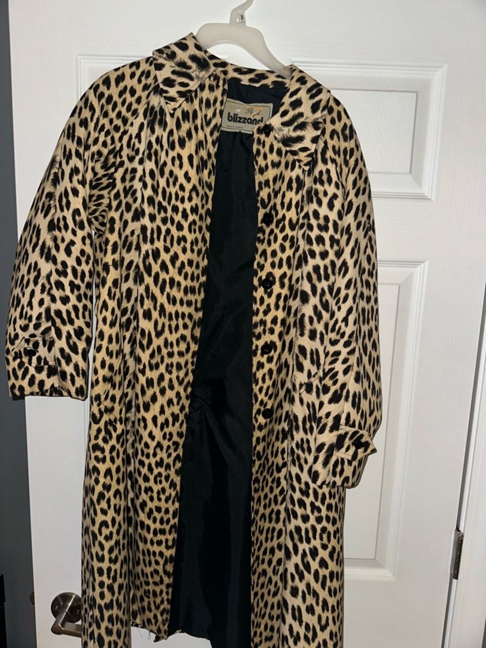 VINTAGE 60s - Royal Blizzand - Leopard Print Trench Coat - Made in Paris, France